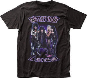 Motley Crue 90s Style Too Fast For Love T Shirt Mens Rock And Roll Music Black - Picture 1 of 2