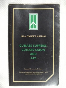 1986 Oldsmobile Cutlass Supreme/Cutlass Salon/442 owner's manual p/n 22529045 - Foto 1 di 4