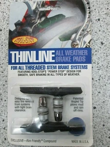 Kool Stop Thinline Threaded Brake Pad KS-TLTB BLACK - Picture 1 of 6
