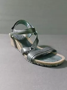 Sandali Slingback Teva Cabrillo crossover taglia 8 marrone scuro in pelle zeppa bassa - Foto 1 di 16