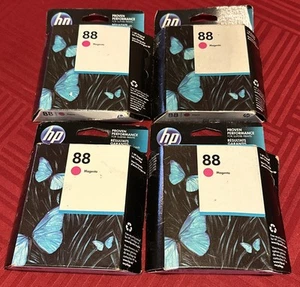 Lòt Of 4 HP C9387AN #88 Magenta Ink Cartridge OEM - Picture 1 of 1