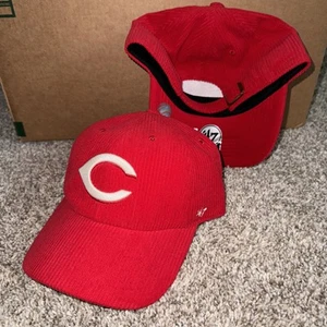‘47 Brand Cincinnati Reds Corduroy Clean Up Dad Adjustable Strapback Hat Cap NWT - Picture 1 of 6