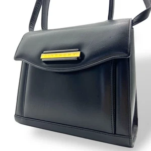 GIVENCHY Handbag 2way arm bag crossbody bag leather black metal logo Women JAPAN - Picture 1 of 12