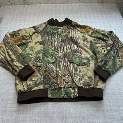Vintage Spartan Mens 2XL Jacket Outdoors Camo Bomber Full Zip Hunting Realtree - Image 1 of 4