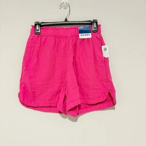 Old Navy High Waisted Crinkle Cotton Gauze Shorts Pink Size XS - Picture 1 of 10