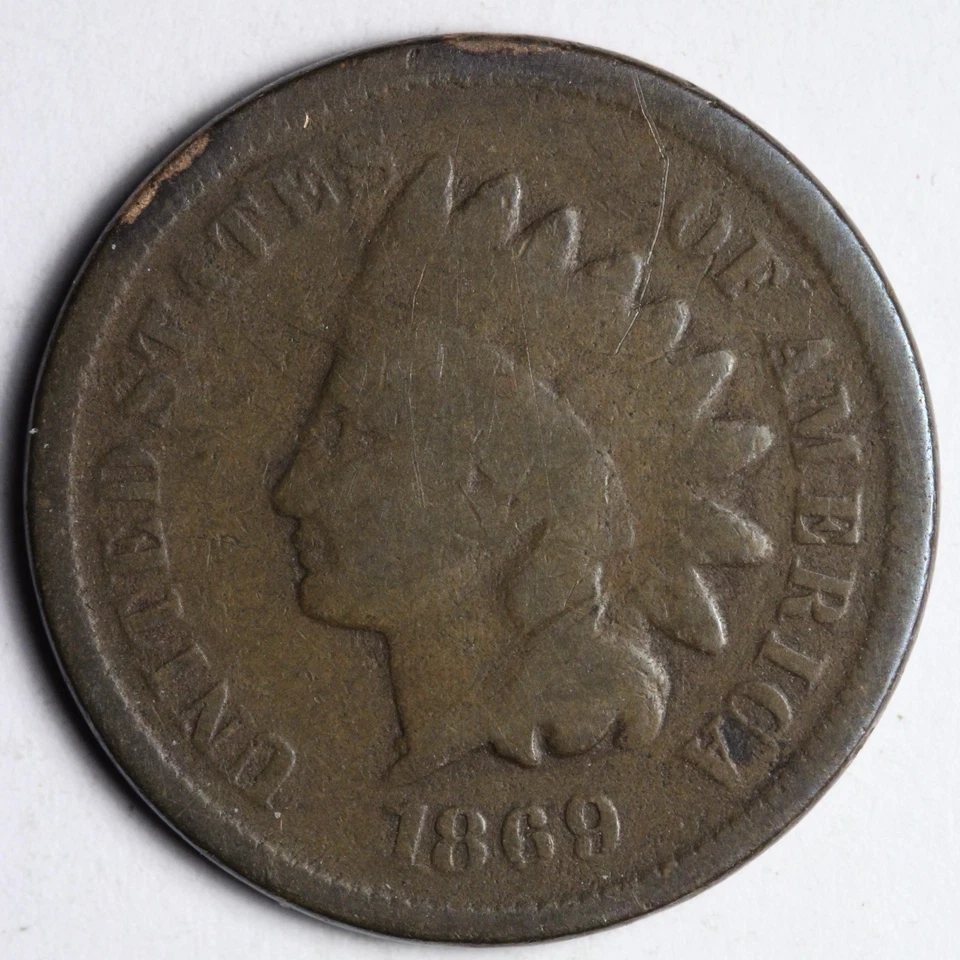 Centavo cabeza india 1869/9 en muy buen estado+ E116 SQBB Foto 1 de 3