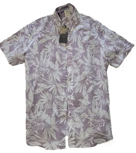 Marks and Spencer, M & S, Lavender, Linen Shirt Men's(M) Short Sleeve - Picture 1 of 1