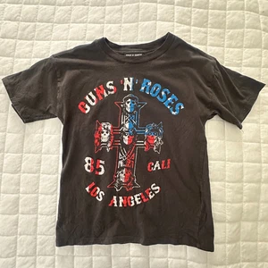 GUNS N ROSES Kids T-Shirt 8 Gray Logo 85 Cali Los Angeles Cotton On Metal - Picture 1 of 7