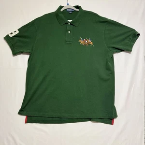 Neu ohne Etikett Polo Ralph Lauren Triple Pony Mesh grün 2XB Poloshirt perfekt - Bild 1 von 7