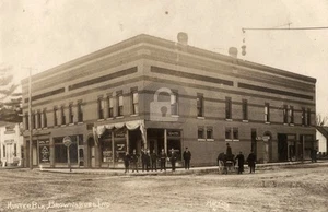 Hunter Block, Brownsburg IN Indiana RPPC Foto Postkarte KOPIE - Bild 1 von 2