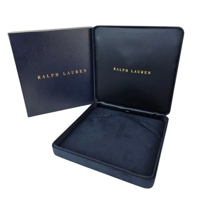 Polo Ralph Lauren Vacío Regalo Joyería Azul Marino Gamuza Estuche y Caja 7.5”x 7.5”x 2” Foto 1 de 4