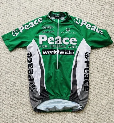 Camiseta deportiva verde del equipo de ciclismo Cannondale Saeco Peace For Ireland talla L Foto 1 de 2