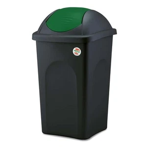 Cubos De Basura Basculantes Negro/Verde 60 L Stefanplast | Recogida Selectiva - Imagen 1 de 2
