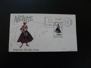 FDC Spain 1967 folklore textile traditional costume Alicante - Picture 1 of 1