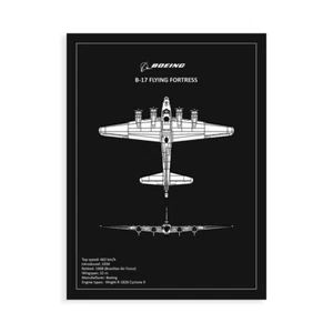 Impresión sobre Lienzo En Papel Cartel O Cuadro Rogan Mark Bp B17 Flyingfortress - Imagen 1 de 2