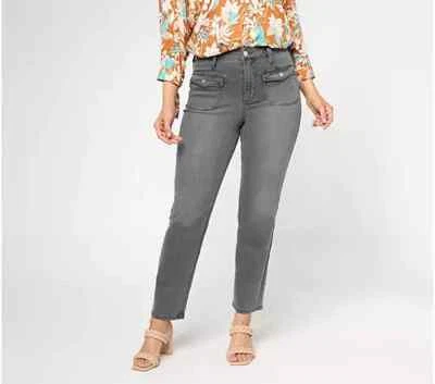 NEW SUSAN GRAVER  STRAIGHT LEG JEANS W/ PATCH POCKETS 18W PETITE  18WP - Image 1 of 4