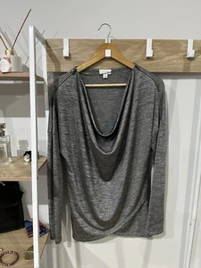 Witchery Silver Cowl Neck Top Size XL GUC Buy 5 Items, Get Free Postage. - Picture 1 of 6