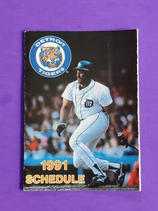 1991 Detroit Tigers Vintage Pocket Baseball Spielplan - Bild 1 von 4