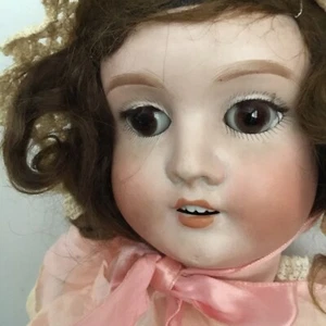 Antique 23" Germany Composition Ball Jointed Doll Body Bisque Head Orig Shoes So - Picture 1 of 10