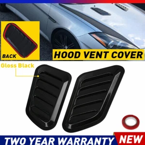 2x Car Air Flow Intake Hood Scoop Vent Trim Louver Panel Bonnet Cover Decor - Picture 1 of 9
