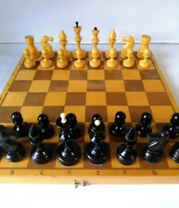 Vintage Chess Soviet Chess Game With Original Stamp Made in USSR in 1970s. - Picture 1 of 10