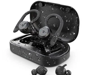 Wireless BlueTooth 5.0 IPX7 Waterproof Earphones, Magnetic Connection - Picture 1 of 6