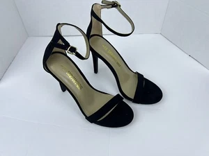 Dream Paris Women’s Shoes Black Size 6 Ankle Strap Open Toe 4” Heel Height - Picture 1 of 9