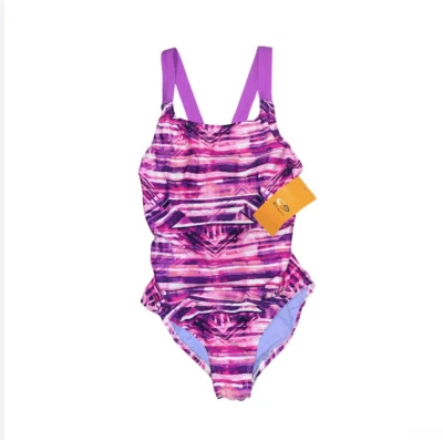 Champion Abstract One Piece Swimsuit Women’s Size Purple Multi Bathing Suit NWT - Image 1 of 4