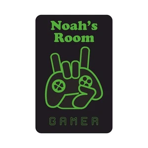 Green Gamer Gaming Room Kids Bedroom Door Sign Personalised With Any Name - Picture 1 of 5