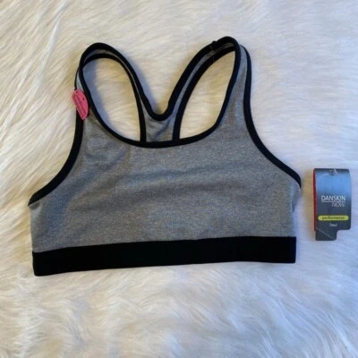 Danskin Now Sports Bra Womens Size XS Gray Fitted Wireless Medium Support - Image 1 of 4