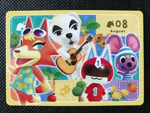 Tarjeta de calendario de cumpleaños de Animal Crossing 2022 del 3 al 24 de agosto Nintendo japonesa - Imagen 1 de 12