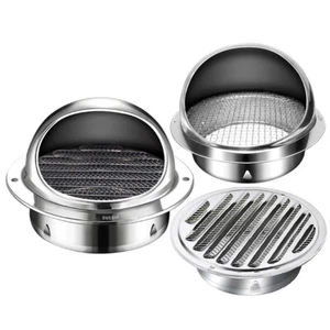 Vent Cover Duct Vent, Dryer Exhaust Vent Wall Vent Stainless Steel Round Vent - Picture 1 of 17