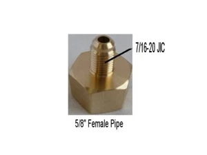 Pipe Fitting 5/8" BSP BSPP Female to JIC 37 AN-04 UNF 7/16-20 Male Adapter LR - Picture 1 of 1
