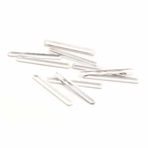 Lotto (10) 32 mm argento barre distanziatrici metalliche separatori connettori reperti gioielli - Foto 1 di 2