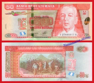 GUATEMALA 50 Quetzales 2012 Pick 125a SC / UNC - Imagen 1 de 1