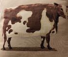 NEW Rolande du Dreuilh COW AYRSHIRE Tapestry Throw Pillow FRANCE farm nordic 18"