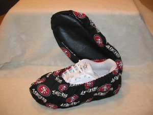 DONNA NFL,49ers Fatto a mano, cotone, foderato con suole in vinile. Taglia 7-9 - Foto 1 di 3