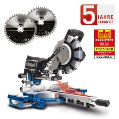 Scheppach Kapp und Gehrungssäge HM254SPX Zugsäge Kappsäge 254mm 2.Sägeblatt - Bild 1 von 4
