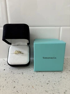 Tiffany And Co Yellow gold Love Ring Size 7 Pre Owned With Box - Picture 1 of 7