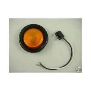 Amber Incandescent 2" Round Truck Trailer Clearance Side Marker Light - Picture 1 of 1