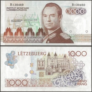 LUXEMBOURG P59a B402a 1000 FRANCS 1985 @Ebanknoteshop - Picture 1 of 3