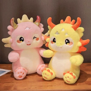 2024 Chinese Zodiac Chinese Dragon Plush Doll Year Of The Dragon Toy Gift - Picture 1 of 16