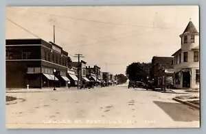 Postville Iowa IA Lawler Street Echt Foto Postkarte RPPC 1920-45 - Bild 1 von 2