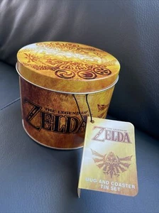 New The Legend Of Zelda Gold Art 11oz mug and coaster Tin set - Picture 1 of 8