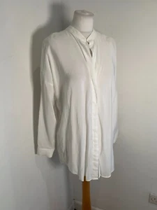 Mint Velvet long white blouse M VGC tunic top classic lightweight - Picture 1 of 8