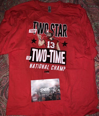 Georgia Bulldogs  Stetson Bennett #13  T-shirts Long Sleeve XL - Image 1 of 4