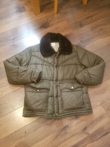 VTG Walls BLIZZARD Pruf Jacket Winter Long Puffer Coat Faux Fur Insulated Sz 42 - Picture 1 of 7