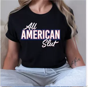 Maglietta All American Slut divertente umorismo per adulti novità - Foto 1 di 5