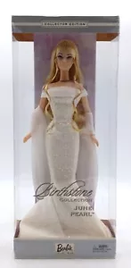2002 Birthstone Collection Barbie Puppe / June Pearl Blonde / Mattel B3414, NrfB - Bild 1 von 7