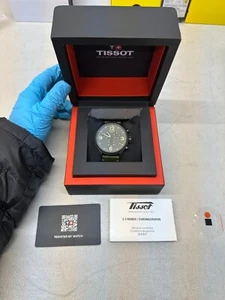 TISSOT CHRONOGRAPH T116617A BLACK DIAL SAPPHIRE CRYSTAL MENS WATCH - NEW - Picture 1 of 9